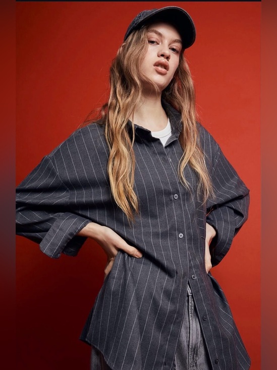 H&M Tops - H&M Oversized Flannel Shirt Size S